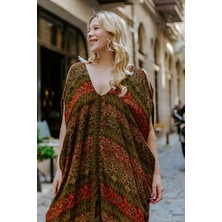 Los Banditos Kayık Yaka Açık Omuz Büyük Beden Elbise