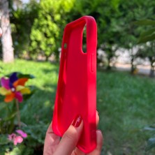 Bumudur Aksesuar Iphone 12 Pro Kırmızı Yumuşak Silikon Kılıf