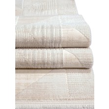 Andromeda Görkem , Glorıa Gördes Polyester Saçaklı Pamuk Tabanlı Lazer Kesimli Salon Oturma Odası Mekan Halısı
