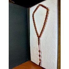 Anemore Collection Çubuk Kehribar Tesbih Kapsül Kesim Koyu Kahverengi T-234