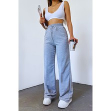 Yakamel Kadın Yüksel Bel Salaş Lastikli Dökümlü Palazzo Pantolon