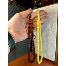 Anemore Collection Beyrut Damla Kehribar Tesbih + Çubuk Kehribar Tesbih T-236