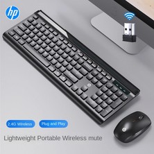 Hp CS500 Kablosuz Klavye Mouse 2,4g Kablosuz Kurulumu Kolay Tak Çalıştır Şık Zafir Modern Tasarım Türkçe Q Klavye - Siyah Renk