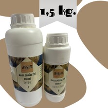 Eposoft Yeni Şeffaf Epoksi Reçine Kalın Döküm 1,5 Kg. (A+B) Sehpa, Masa Uygulamaları Için | Yeni Ürün