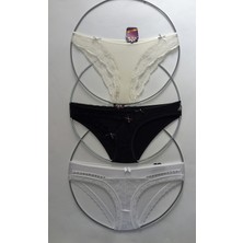 Papatya Kilot Brazilian Dantel ve Tülün Birlikteliği 3 Adet Karışık Set Eastern 0X0245