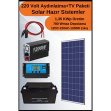 N&D Lighting Tv+Aydınlatma Venti Solar Paket 220 Volt -1,35KWP