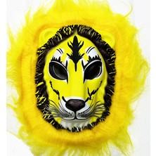 Markport Aslan Maskesi - Kaplan Maskesi Yetişkin Çocuk Uyumlu Sarı Yeleli Model 9