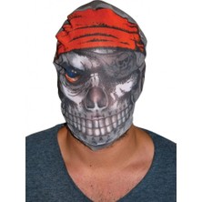 Markport Kafaya Tam Geçmeli Bez Korsan Maskesi - Streç Korku Maskesi - 3D Baskılı Maske Model 4