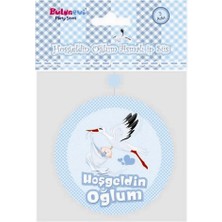 Markport Hoşgeldin Oğlum Yazılı Baby Shower Partisi Asmalı Ip Süs 3 Adet