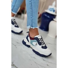 U.S. Polo Assn. TRACKY B-2 Kadın Günlük Spor Ayakkabı 101532673-1Beyaz/Mavi