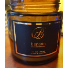 Beratts Beratts| Amber Şişe Çilek Esanslı Soya Wax Doğal Mum 100ML