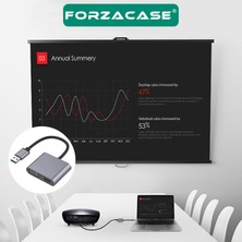 Forzacase 2in1 USB To HDMI VGA Adaptör 1080P Görüntü Aktarıcı Kablo Adaptör - FC452