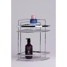 Altıntepe 2 Raflı Lamalı Krom Köşelik