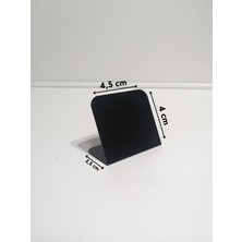 Şeffaf Etiket 10 Adet Silinebilir Karatahta Etiket Stand 4x4,5 cm Mini Siyah Etiket Stand Fiyat Etiketi Ürün Vitrin Etiketi