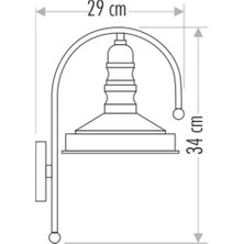 Cata Dekoratif Aplik (Siyah+29 Cm)