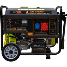 Genpower Marka Gbg 7500 Te Model 7,5 Kva, Benzinli, Marşlı, Tekerlekli, Trifaze( 380 Volt) Portatif Jeneratör