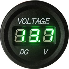 Speeduf DC7V-30V LED Panel Mini Dijital Voltmetre - Yeşil