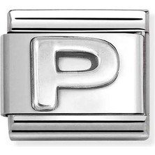 Nomination Composable Classic Dekoratif Link - Harfler - P - (16 P) 925 Gümüş