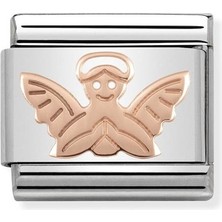 Nomination Composable Classic Dekoratif Link - Semboller - Melek - (14 Angel) 9k Rose Altın