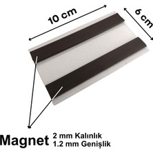 Şeffaf Etiket 10 Adet PVC C Tipi 6x10 cm Magnet Depo Ürün Etiketliği Şeffaf Mıknatıslı Etiketlik isimlik Raf Fiyat Etiketliği