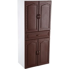 Altıntepe Plastik 4 Kapılı Çekmeceli Hasır Dolap