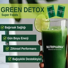 Nutripharma Green Detox Super Foods, 30 Saşe, Ananas Lezzetinde, Yeşil Sebzeler ve Antioksidanlar Karışımı