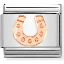 Nomination Composable Classic Dekoratif Link - Semboller - At Nalı - (43 Horseshoe) 9k Rose Altın