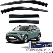 Replax Hyundai Bayon 2021 Sonrası Uyumlu Kromlu Cam Rüzgarlığı 4lü