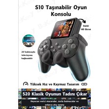 Qasul Renkli Ekranlı 520 Oyunlu Kablosuz Taşınabilir Oyun Konsolu Atari