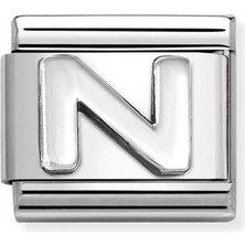Nomination Composable Classic Dekoratif Link - Harfler - N - (14 N) 925 Gümüş