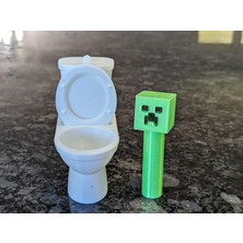 3D Layer Craft Creeper Skıbıdı Toılet Skibidi Toilet ve Minecraft Ortak Creeper Figür