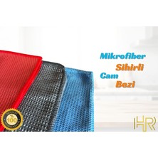 HRPAK 3'lü Mikrofiber Temizlik Bezi, Cam, Araba, Mutfak, Fiber Temizleme Bezi (40 x 40 Cm)