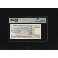 Numsimatik Bir Yeni Türk Lirası 1 Ytl  P216 2005 Pmg 67 Epq Superb Gem Unc S/n A01 749500  8.ems 1. Tertip