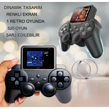 Qasul Taşınabilir El Konsolu Retro Oyun Makinesi 2.4 Inç Ekran