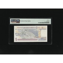 Numsimatik Bir Yeni Türk Lirası 1 Ytl  P216 2005 Pmg 66 Epq Gem Unc S/n A27045067 /  8.ems 1. Tertip