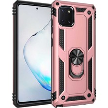 Cepustik Telefon Aksesuarları Galaxy A81 (Note 10 Lite) Kılıf Vega Yüzüklü Standlı Zırh Kılıf