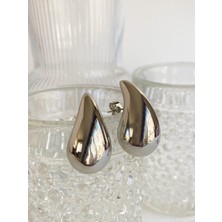 İfeelfree 3cm Orijinal Boy Damla Küpe - Silver