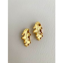 Özel Tasarım Palamut Yaprağı Küpe