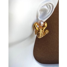 Özel Tasarım İncili Akrep Küpe