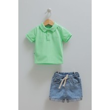 Caramell Polo Summer Collection  Pamuk  Erkek Polo Yaka Tişört ve Kot Pantolon Takım