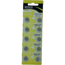 Komax Ag9 LR936/LR45/394 Alkalin 10'lu Düğme Pil