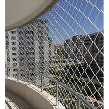 Ünal File 2,50 x 19 Metre Balkon Kedi Çocuk Güvenlik Filesi Ağı 3 Milim Kalınlık