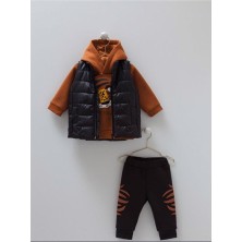 Caramell Yelekli Alt Üst Takım