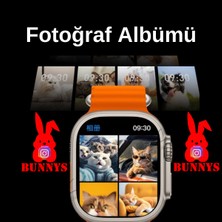 Rabbit Store Oppo F19 Uyumlu Akıllı Saat Watch 9 MAX+2024 45MM Kordon Hediyeli Amoled Ekran