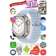 Bunnys Samsung Galaxy Note 10 Uyumlu Akıllı Saat Ultra Max 2024 Kordon Hediyeli Amoled Ekran