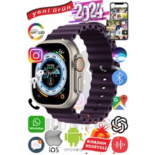 Bunnys Reeder  Uyumlu Akıllı Saat Ultra Max 2024 Kordon Hediyeli Amoled Ekran