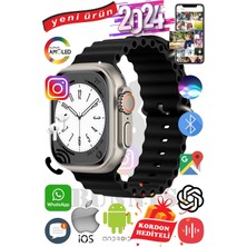 Bunnys Samsung Galaxy S21 Uyumlu Akıllı Saat Ultra Max 2024 Kordon Hediyeli Amoled Ekran