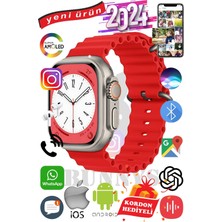 Bunnys Huawei Uyumlu Akıllı Saat Ultra Max 2024 Kordon Hediyeli Amoled Ekran