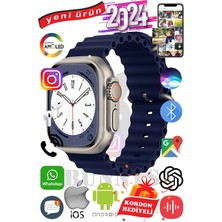 Bunnys Samsung Galaxy S21 Uyumlu Akıllı Saat Ultra Max 2024 Kordon Hediyeli Amoled Ekran