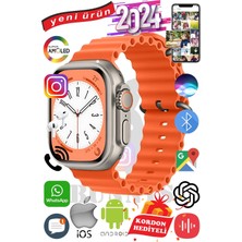 Bunnys Samsung Galaxy M22 Uyumlu Akıllı Saat Ultra Max 2024 Kordon Hediyeli Amoled Ekran
